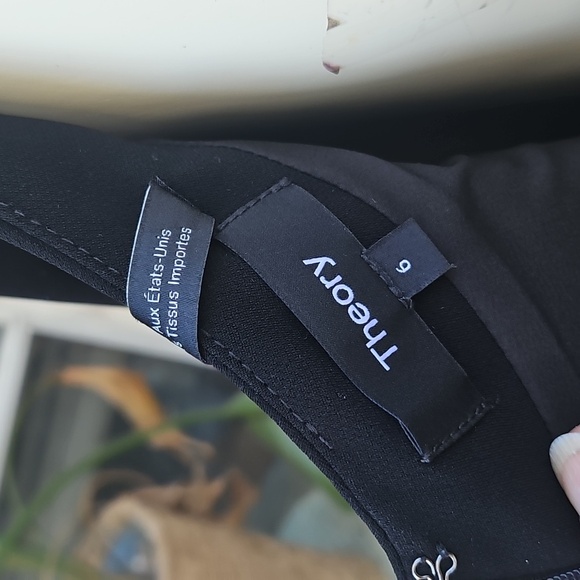 New Tags Theory Women's Varetta Admiral Crepe Sheath Dress Black Boat Neck 6 - Picture 11 of 12